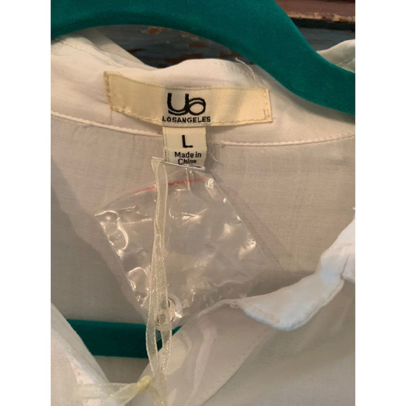 NWT OMBRÉ DIP DYE TURQUOISE BLOUSE - Picture 4 of 6